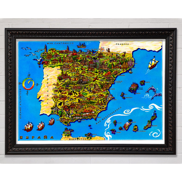 Spanien Scratch Map Von Benbridge - Reisekarte Zum Abrubbeln